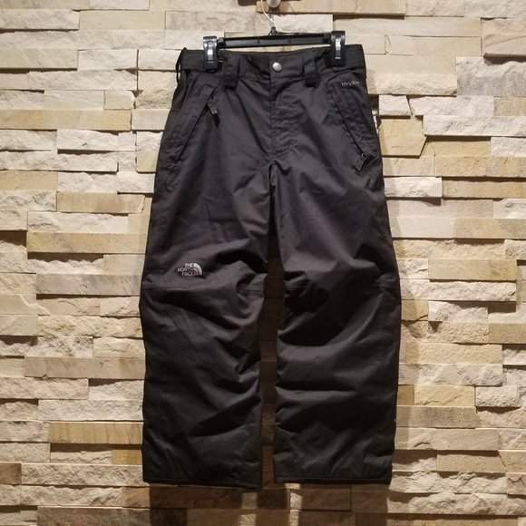 North Face Boys Small Black Snow Ski Pants Bibs 7